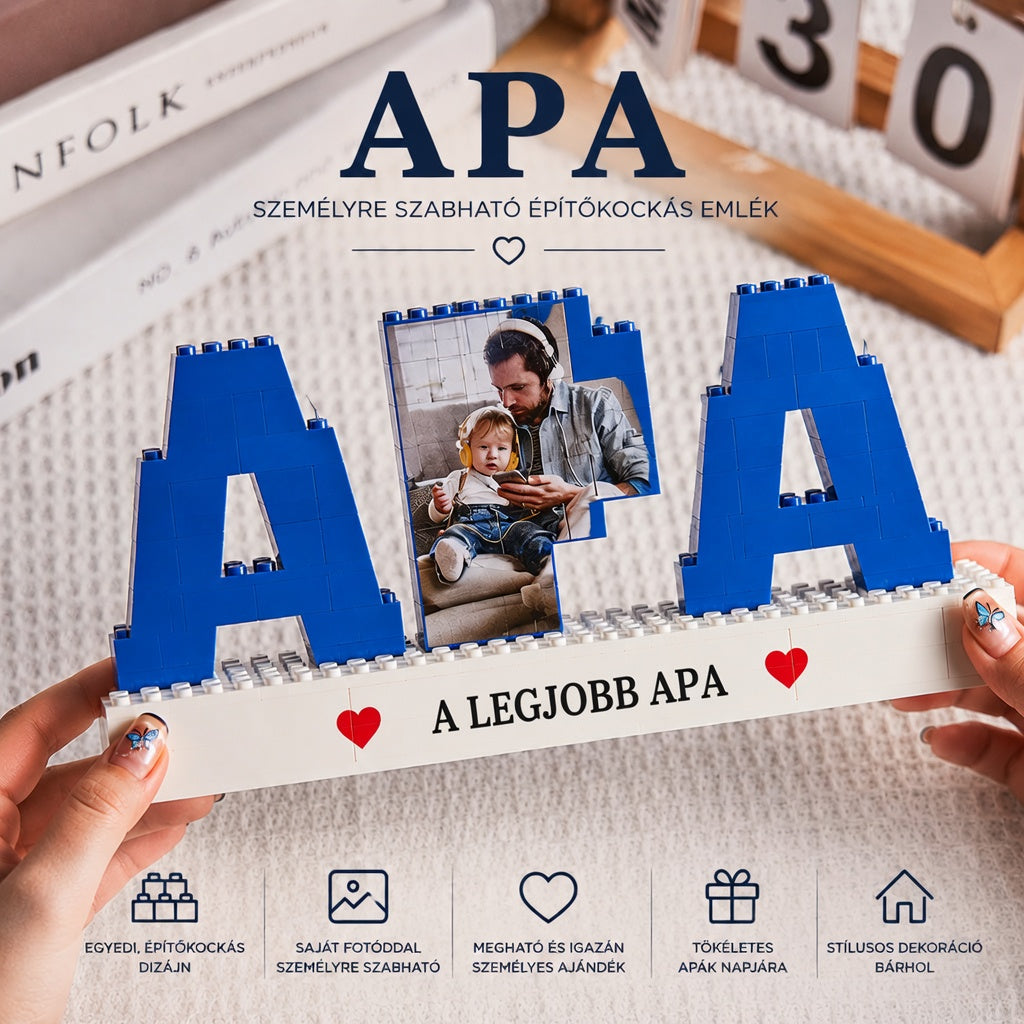 APA - PAPA – MAMA - Építőkockás emlék
