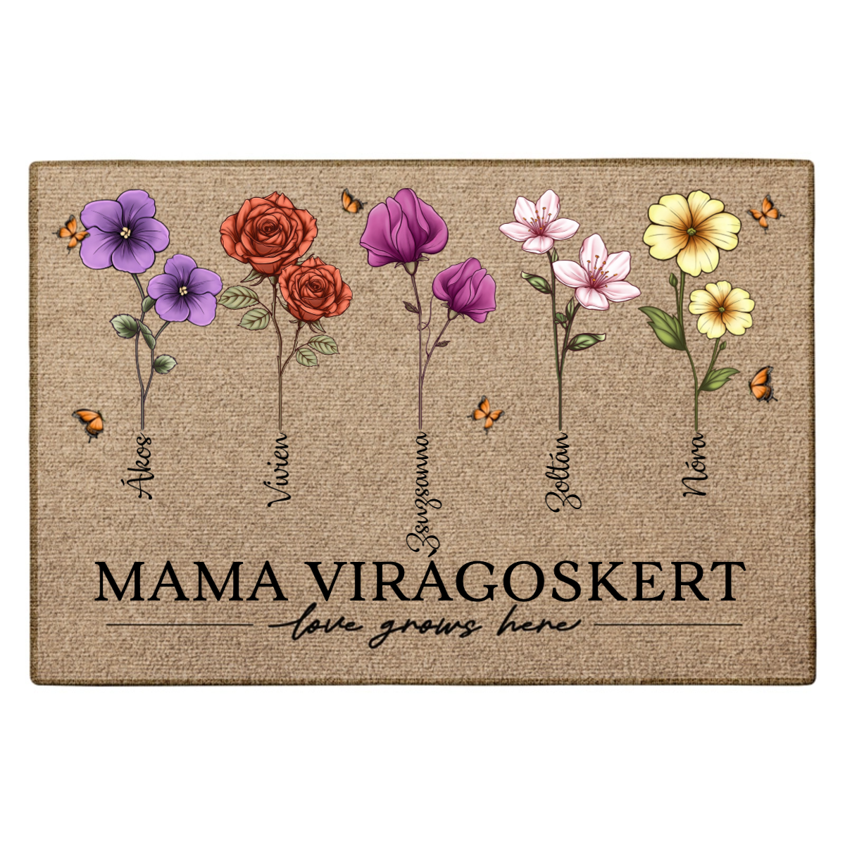 Egyedi Virágoskert Lábtörlő