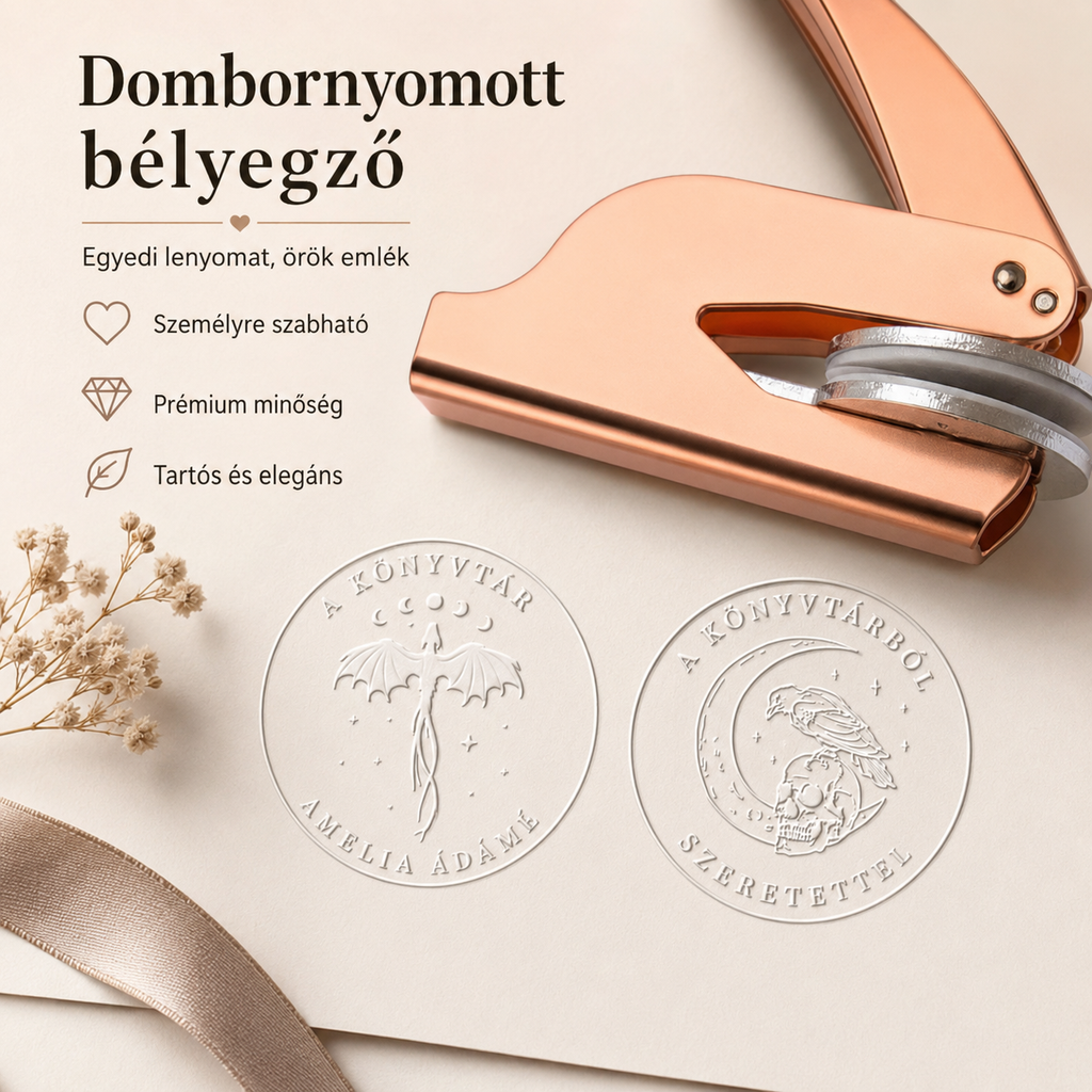 DOMBORNYOMOTT EGYEDI KÖNYVBÉLYEGZŐ